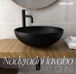 .Lavabo 7008 Minotti SLIM crni MAT fi-42 cm