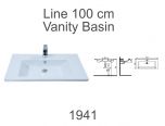 Lavabo ravan 100cm za ormarić LINE