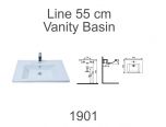 Lavabo ravan 55cm za ormarić LINE