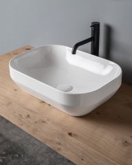 AXA Decus Square lavabo BELI sjaj 50x35 cm